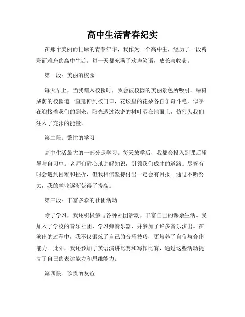 高中生活青春纪实