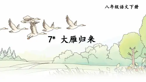 7 大雁归来【教案匹配版】推荐