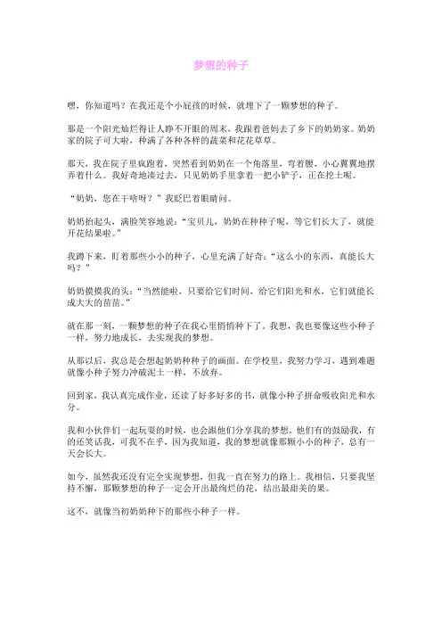 梦想的种子