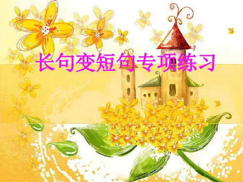 短句变长句(实用)