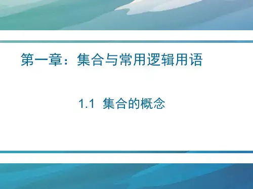 集合的概念 高一上学期数学人教A版(2019)必修第一册 (1)