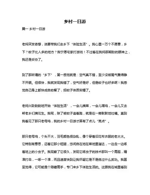 作文《乡村一日游》
