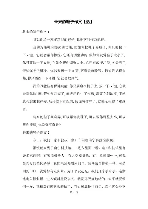 未来的鞋子作文【热】