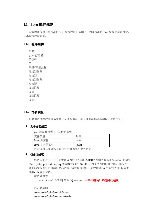 Java编程规范(10页)免费下载.pdf