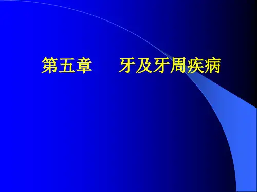 第五章 牙与牙周疾病