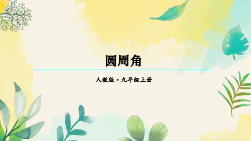 人教版数学九年级上册24.1.4圆周角课件(31张PPT)