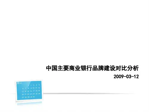 中国主要商业银行品牌建设对比分析