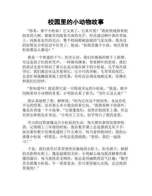 校园里的小动物故事