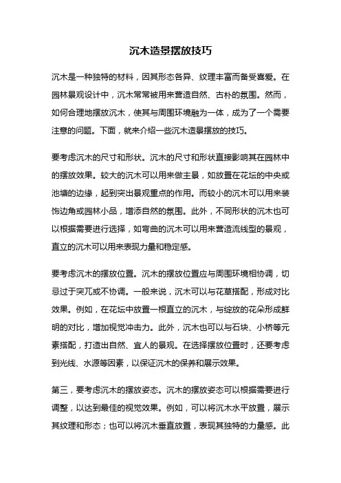 沉木造景摆放技巧