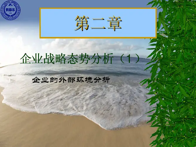 第二讲 企业战略态势分析(1)