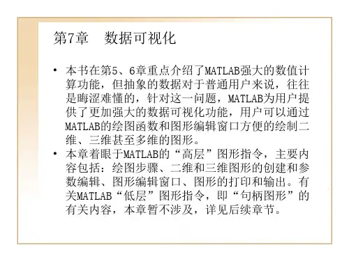 MATLAB7.0使用详解-第7章  数据可视化