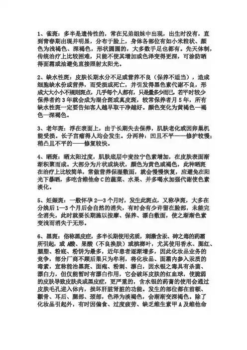 斑的种类及鉴别