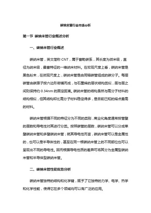 碳纳米管行业市场分析
