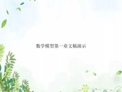 数学模型第一章文稿演示