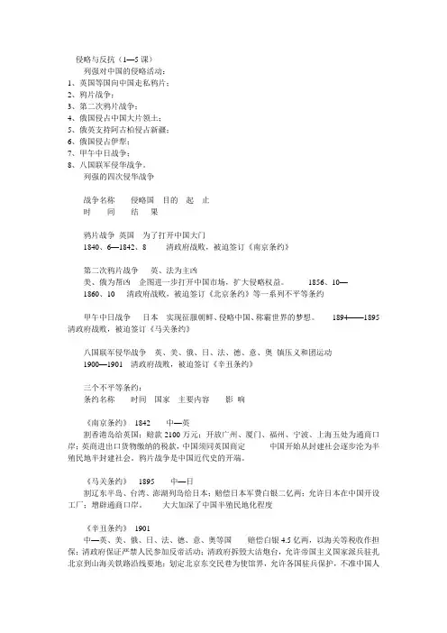 中国近代史概要