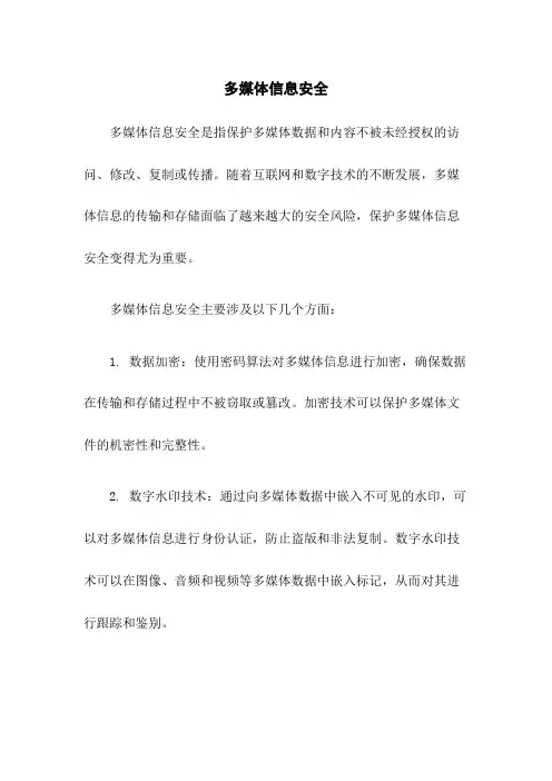 多媒体信息安全