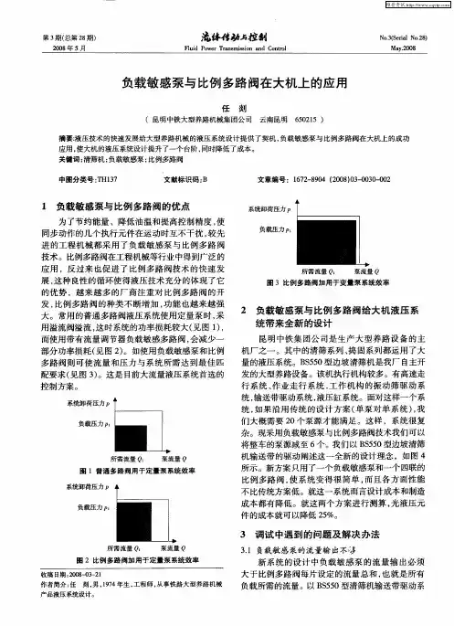 负载敏感泵与比例多路阀在大机上的应用