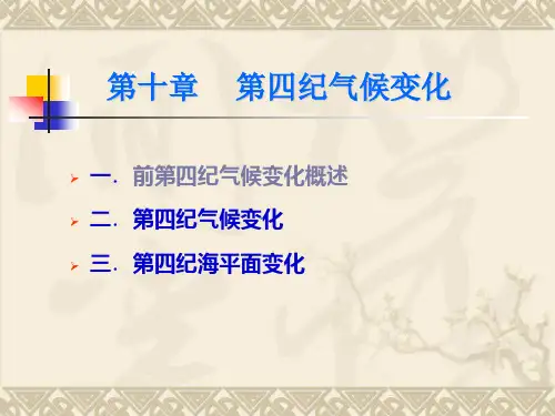 10、第四纪气候变化和海平面变化