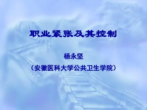 职业紧张及其控制