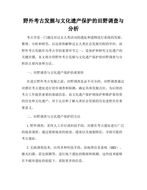 野外考古发掘与文化遗产保护的田野调查与分析