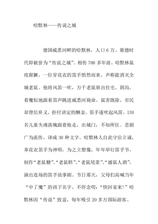 高考必读哈默林——传说之城