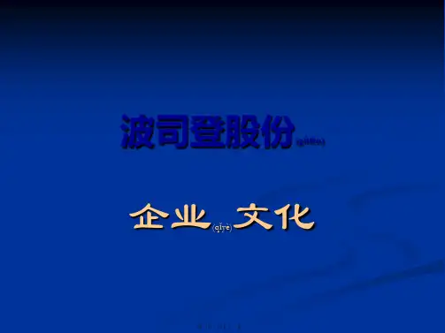 波司登公司企业文化(PPT)