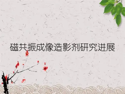磁共振成像造影剂研究进展