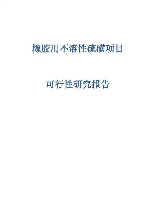 橡胶用不溶性硫磺项目可行性研究报告