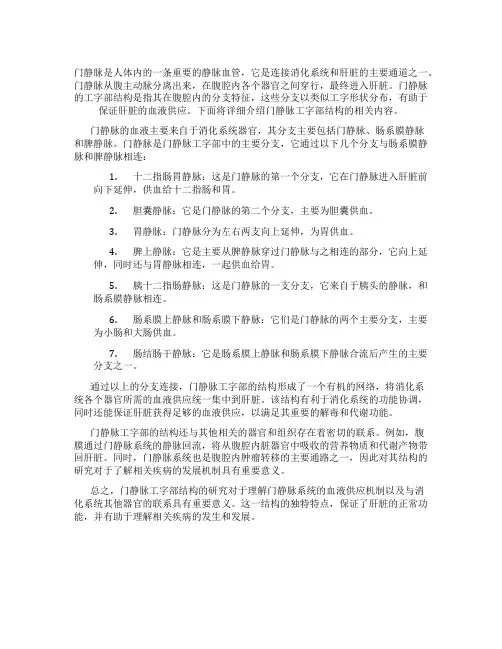 门静脉工字部结构