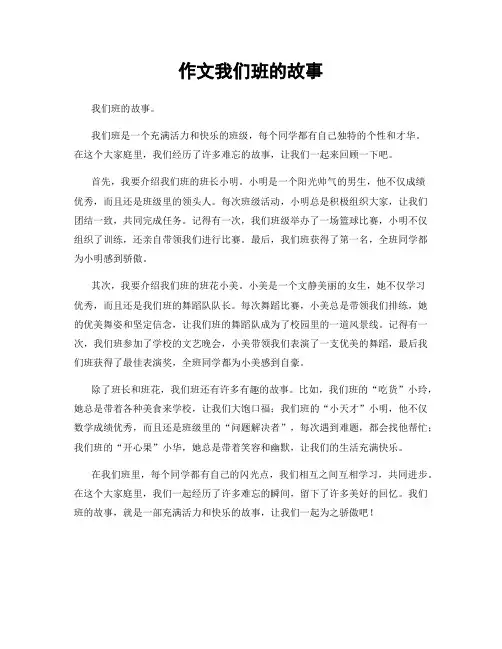 作文我们班的故事