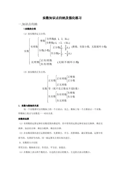 人教版七年级数学下册第6章 实数 知识点归纳及强化练习