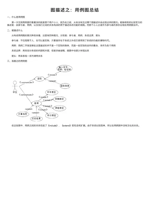 图描述之：用例图总结