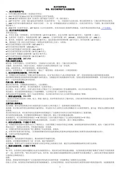 西方行政学说史