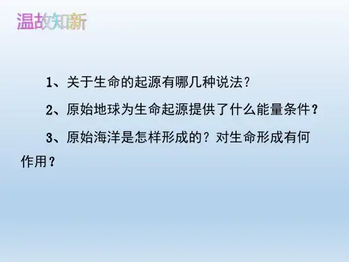 人教版八年级生物 下册 7.3.2 生物进化的历程 课件