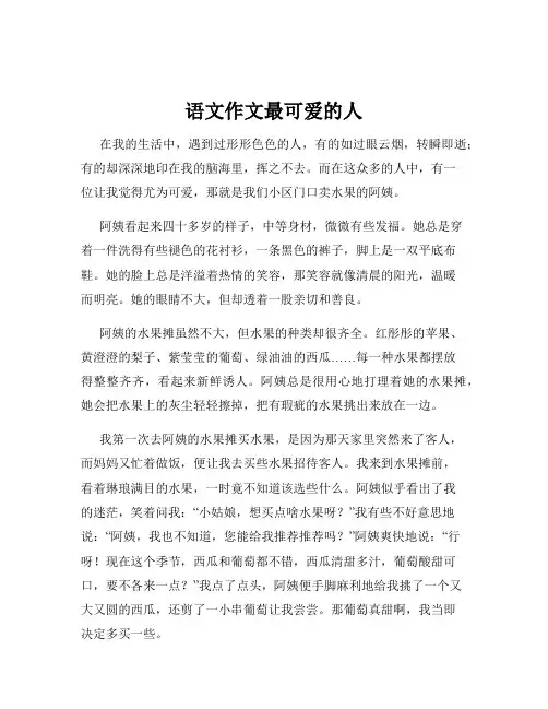 语文作文最可爱的人