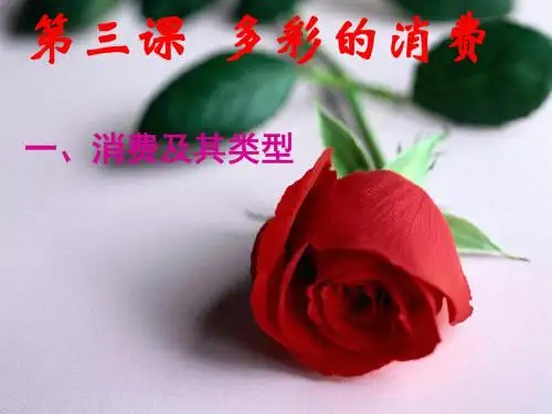 第3课第1框节消费及其类型