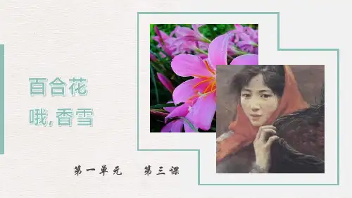 第03课  百合花  哦,香雪-高一语文课件(统编版必修上册)