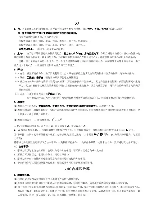 力与力的合成