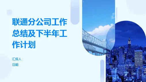 联通分公司工作总结及下半年工作计划