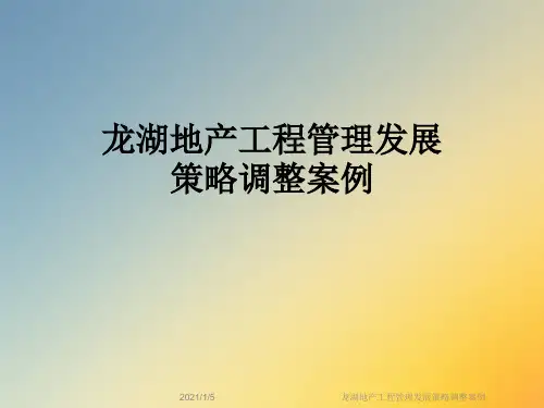 龙湖地产工程管理发展策略调整案例