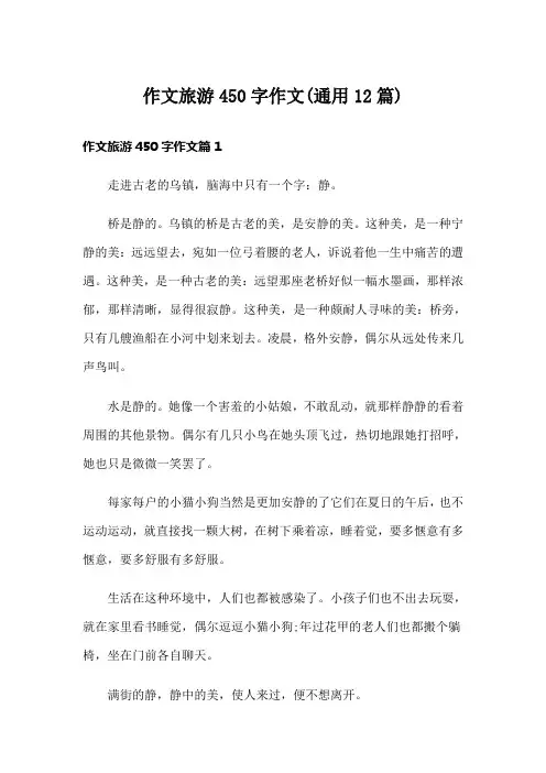 作文旅游450字作文(通用12篇)