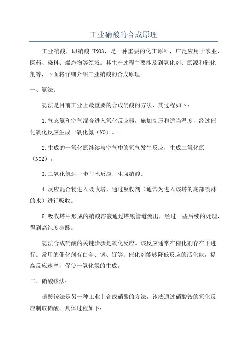 工业硝酸的合成原理