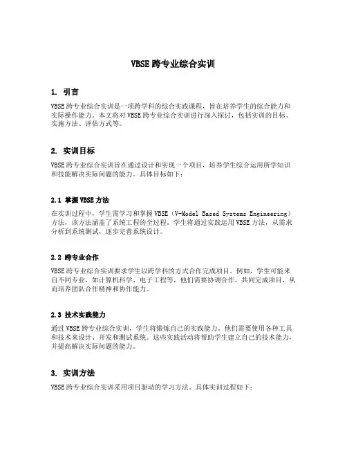 vbse跨专业综合实训