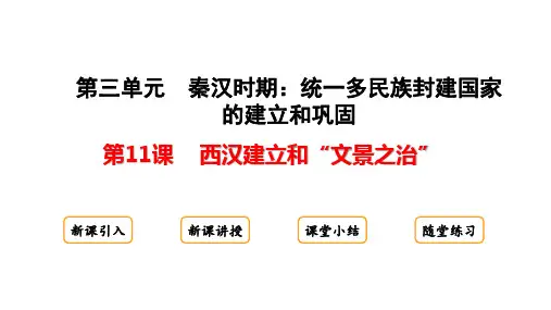 第11课西汉建立和“文景之治”课件(共19张PPT)统编版历史七年级上册