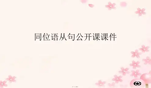 同位语从句公开课课件