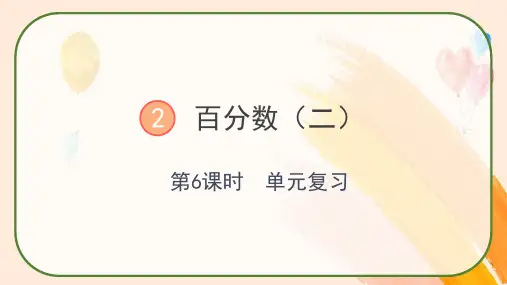 人教版六年级下册数学第二单元百分数(二)复习课件