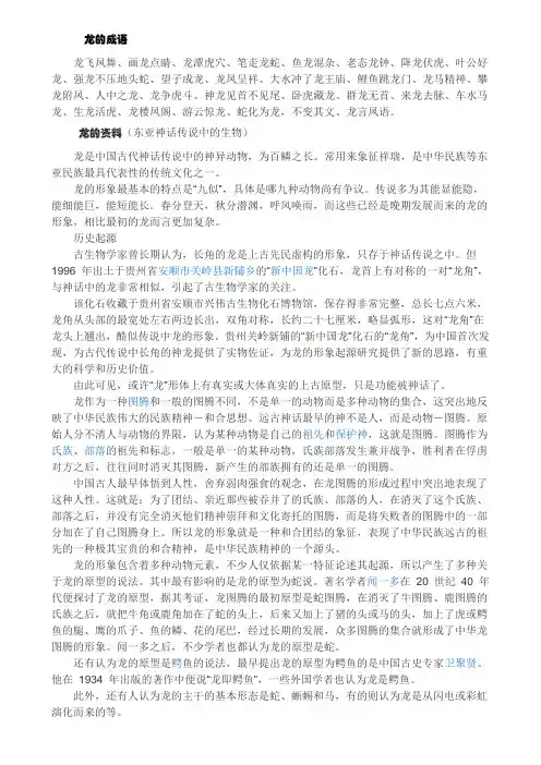 小学课堂：龙的资料