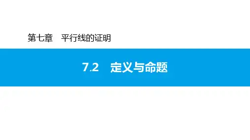 7.2 定义与命题-北师大版八年级数学上册习题课件(共17张PPT)