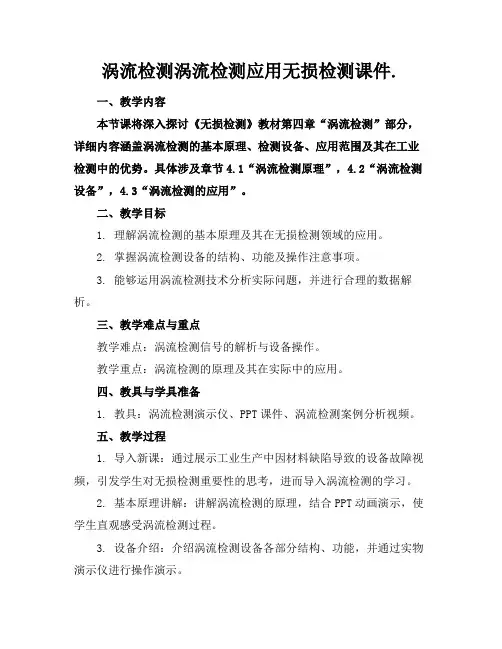 涡流检测涡流检测应用无损检测课件.