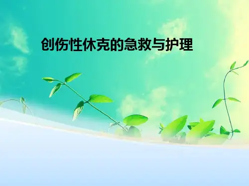 创伤性休克的急救与护理